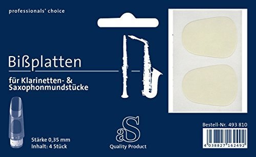 ARNOLD STÖLZEL Bissplatten für Klarinetten- und Saxophon-Mundstücke (transparent)